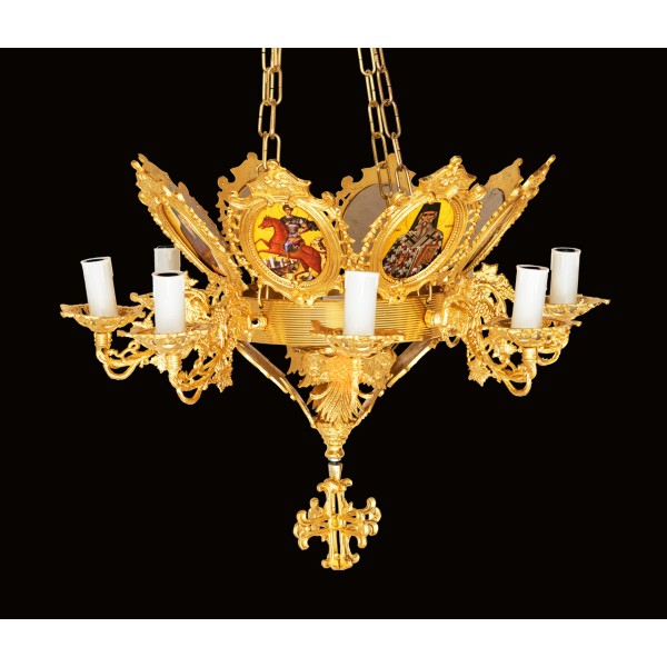 CRY48307 Πολυέλαιος 9Φ Κορνίζες ΟΧΑL