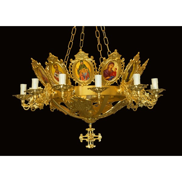 CRY48309 Πολυέλαιος 13Φ Κορνίζες ΟΧΑL