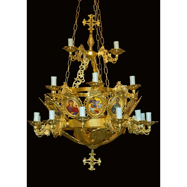 CRY48310 Πολυέλαιος 19Φ Κορνίζες ΟΧΑL