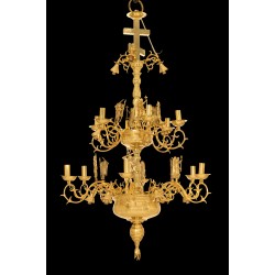 CRY48331 Πολυέλαιος Χυτός Λείος Αγιορ/κος 24Φ