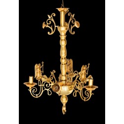 CRY48340 Πολυέλαιος Χυτός Λείος 6Φ Ρώσικος