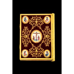 G18587 Ευαγγέλιο Βελούδο Χρυσοκ/το Σταυρό Εικόνα